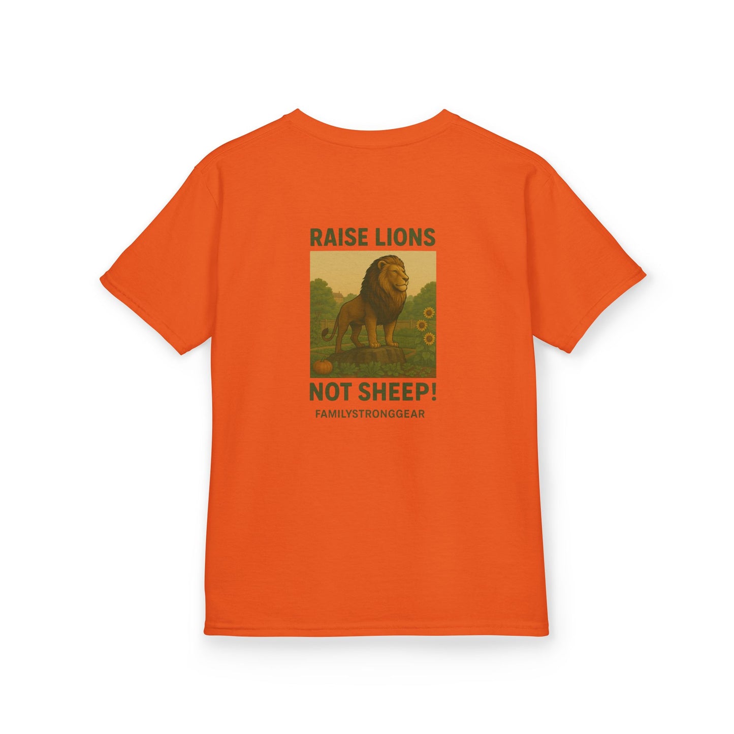 "Raise Lions Not Sheep" Kids Graphic Heavy Cotton Tee