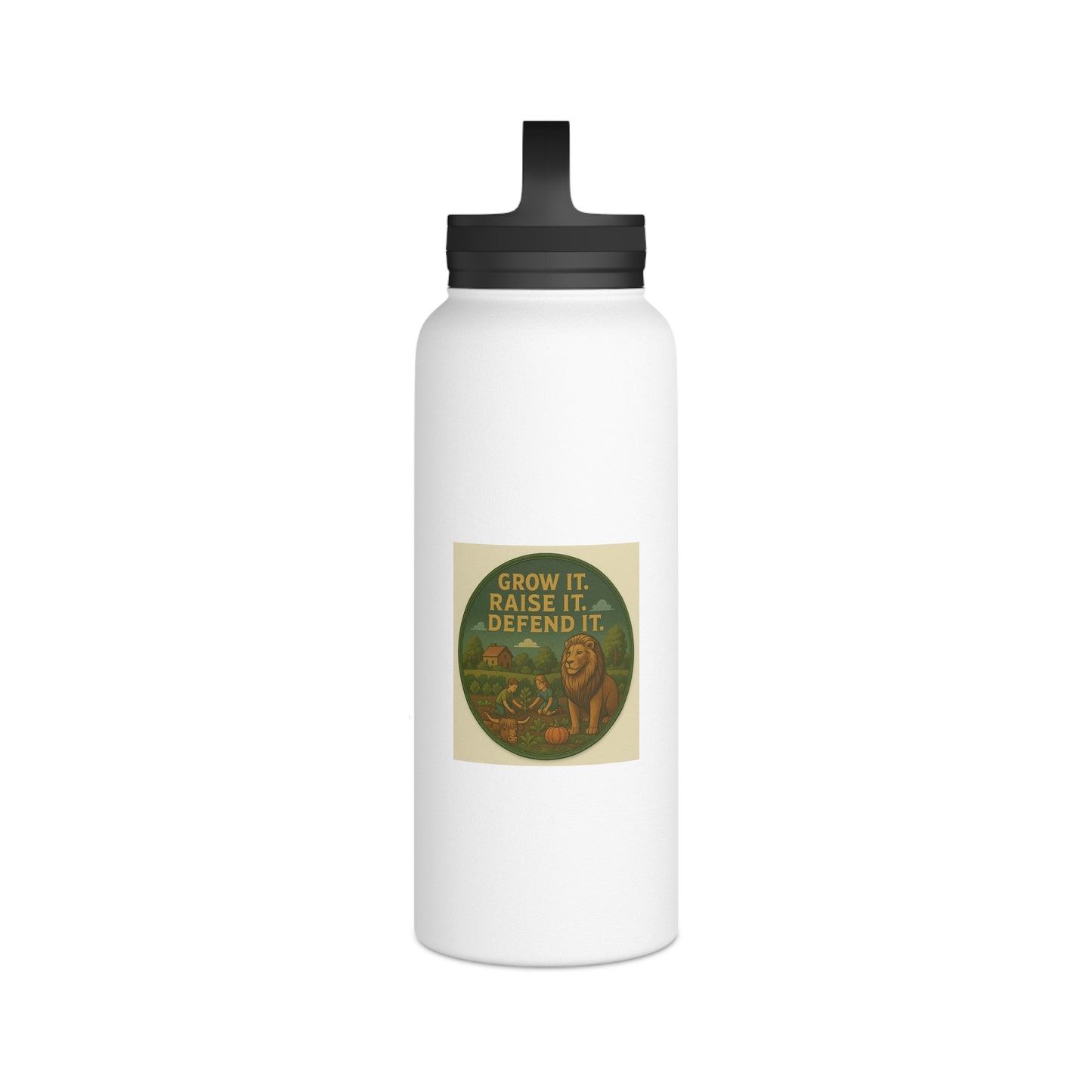 Adventure-Ready Stainless Steel Water Bottle with Handle Lid - Perfect for Outdoor Enthusiasts