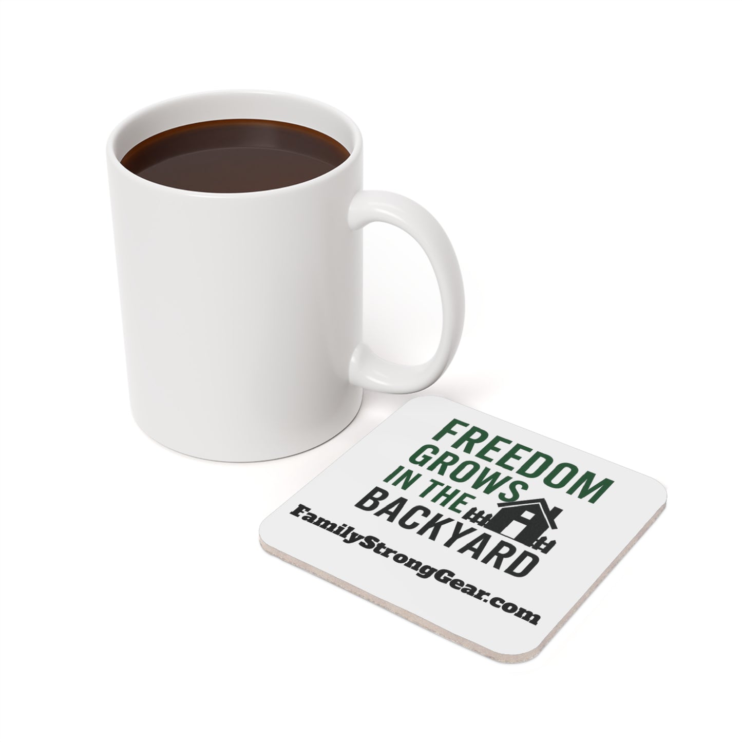 Freedom Grows in the Backyard Cork Coaster - Perfect Home Décor