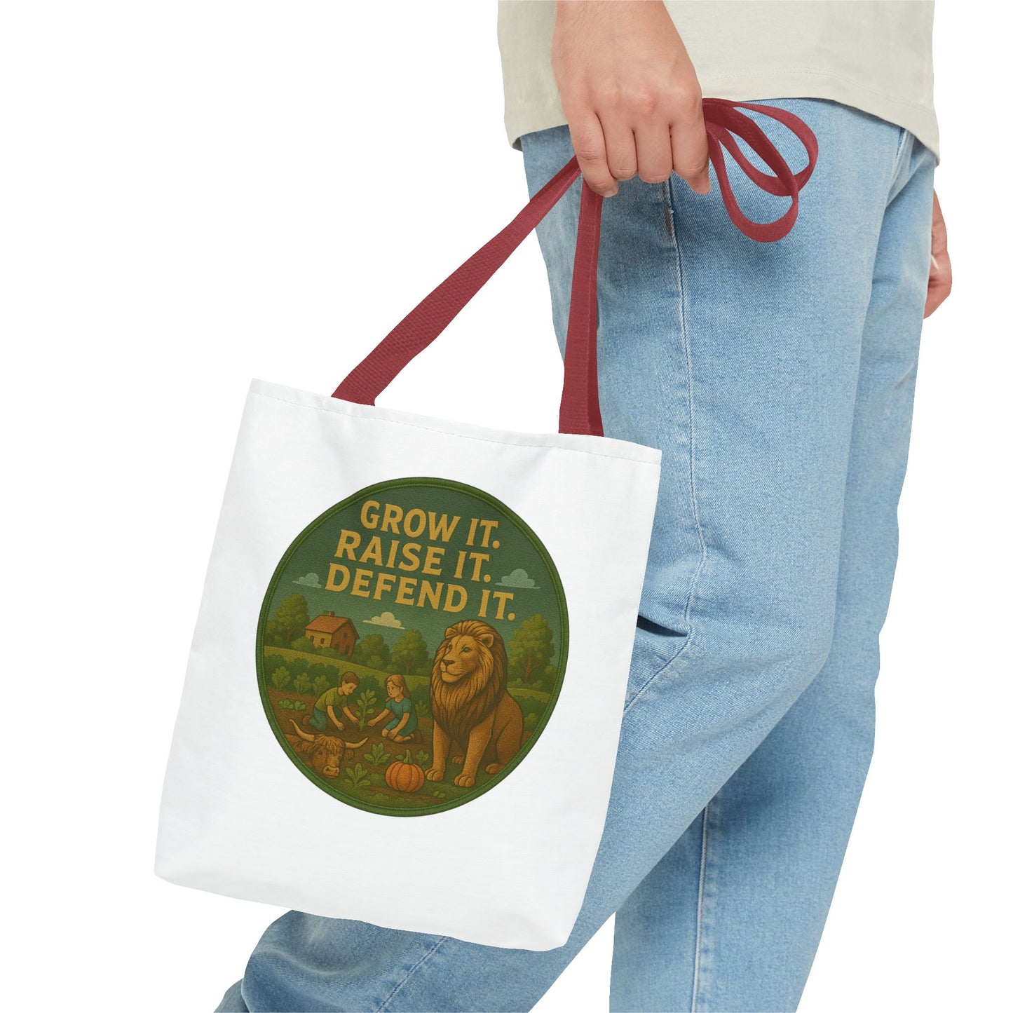 "Grow It. Raise It. Defend It"- Inspirational Tote Bag