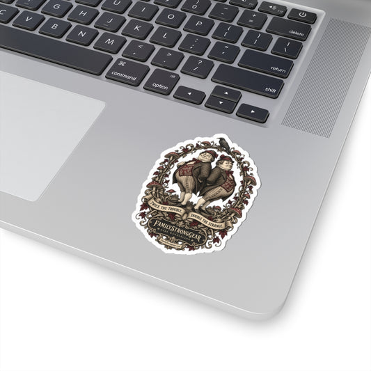 Dark Wonderland — Tweedledum & Tweedledee “Twice the Trouble, Double the Strange” Kiss-Cut Sticker