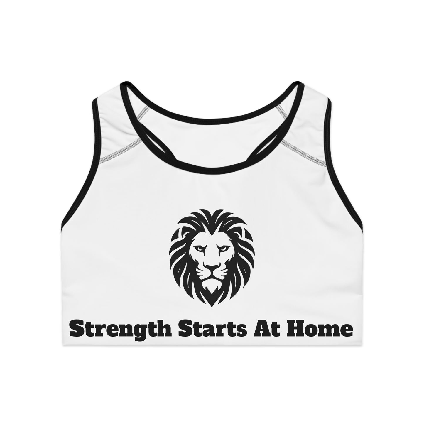 Motivational Sports Bra - Strength Starts At Home