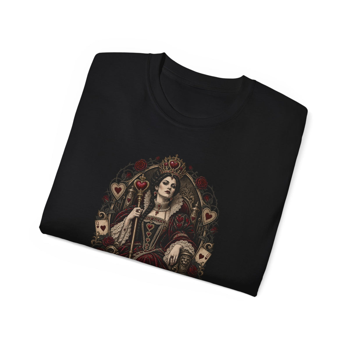 Dark Wonderland — Queen of Hearts “Rule with Heart, Reign with Fire” Unisex Tee