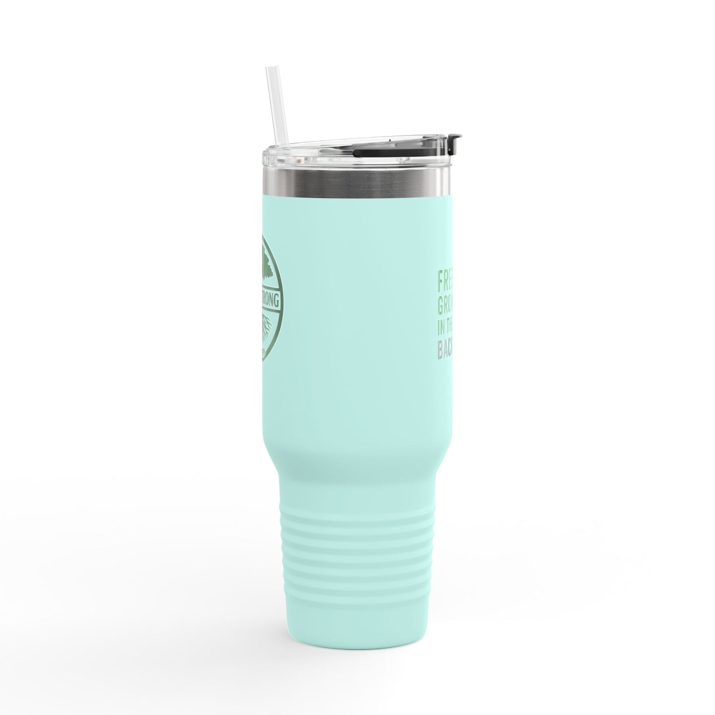 40oz Insulated Travel Mug - Freedom Grows in the Backyard
