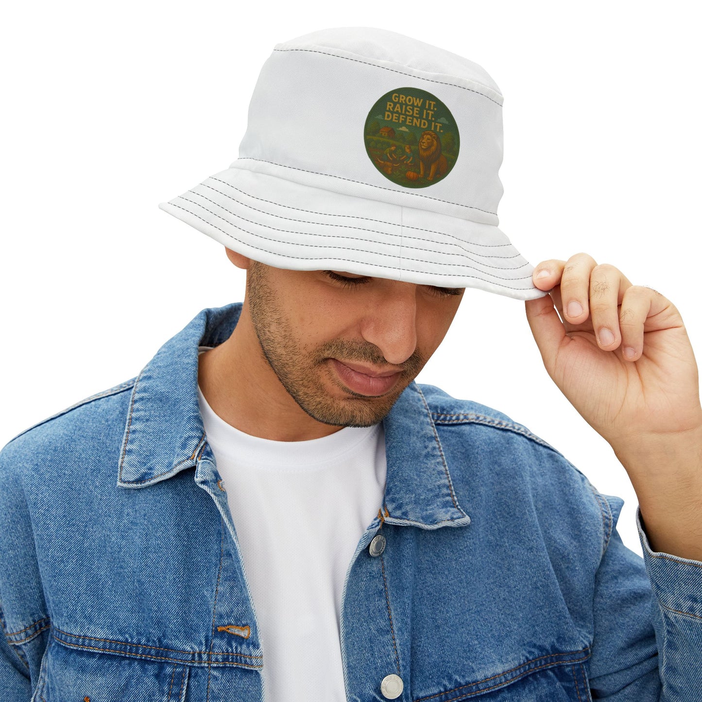 "Grow It. Raise It. Defend It." Unisex Bucket Hat -2 sizes, 2 colors