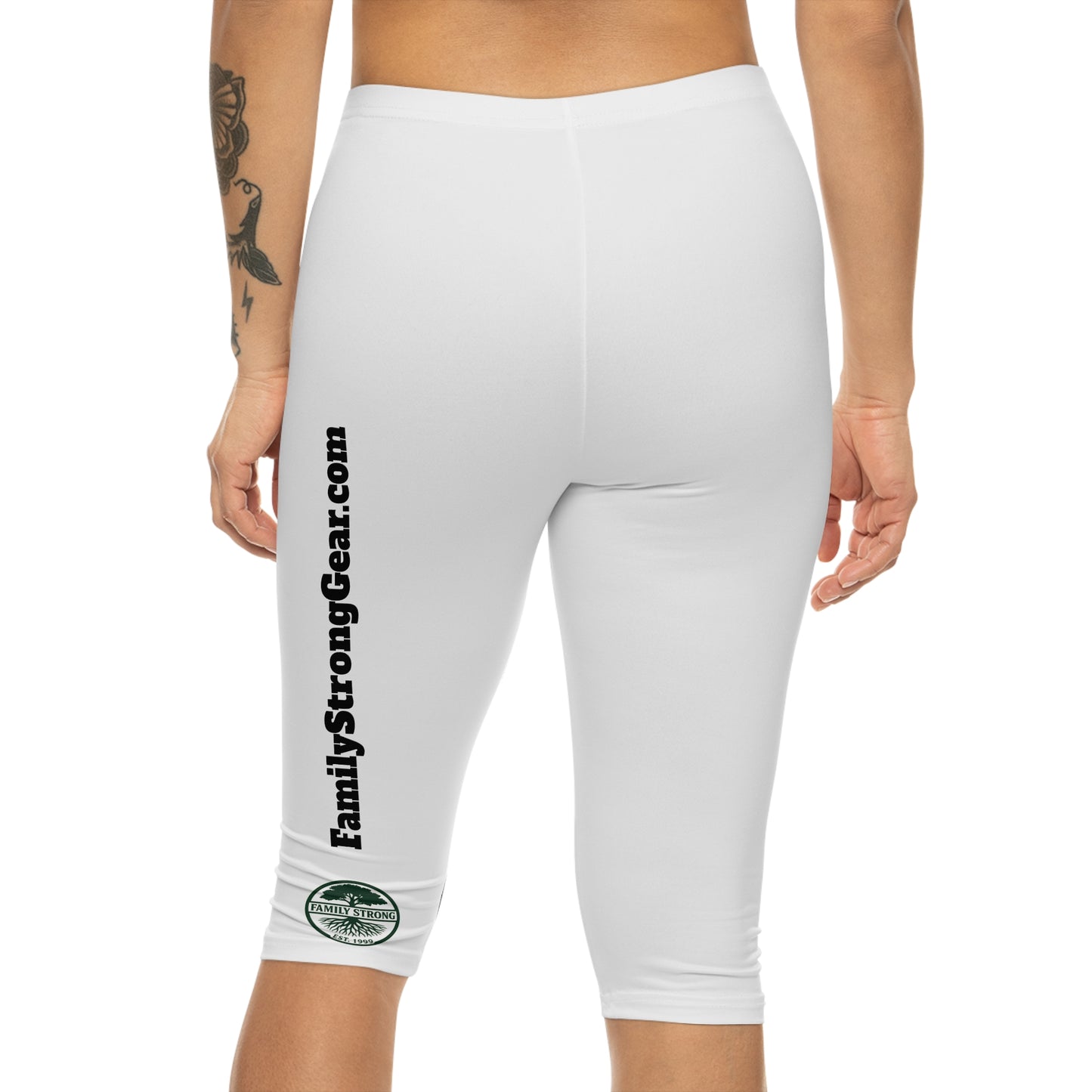Women’s Capri Leggings - Strength Starts At Home | Family Strong Gear- Multiple sizes