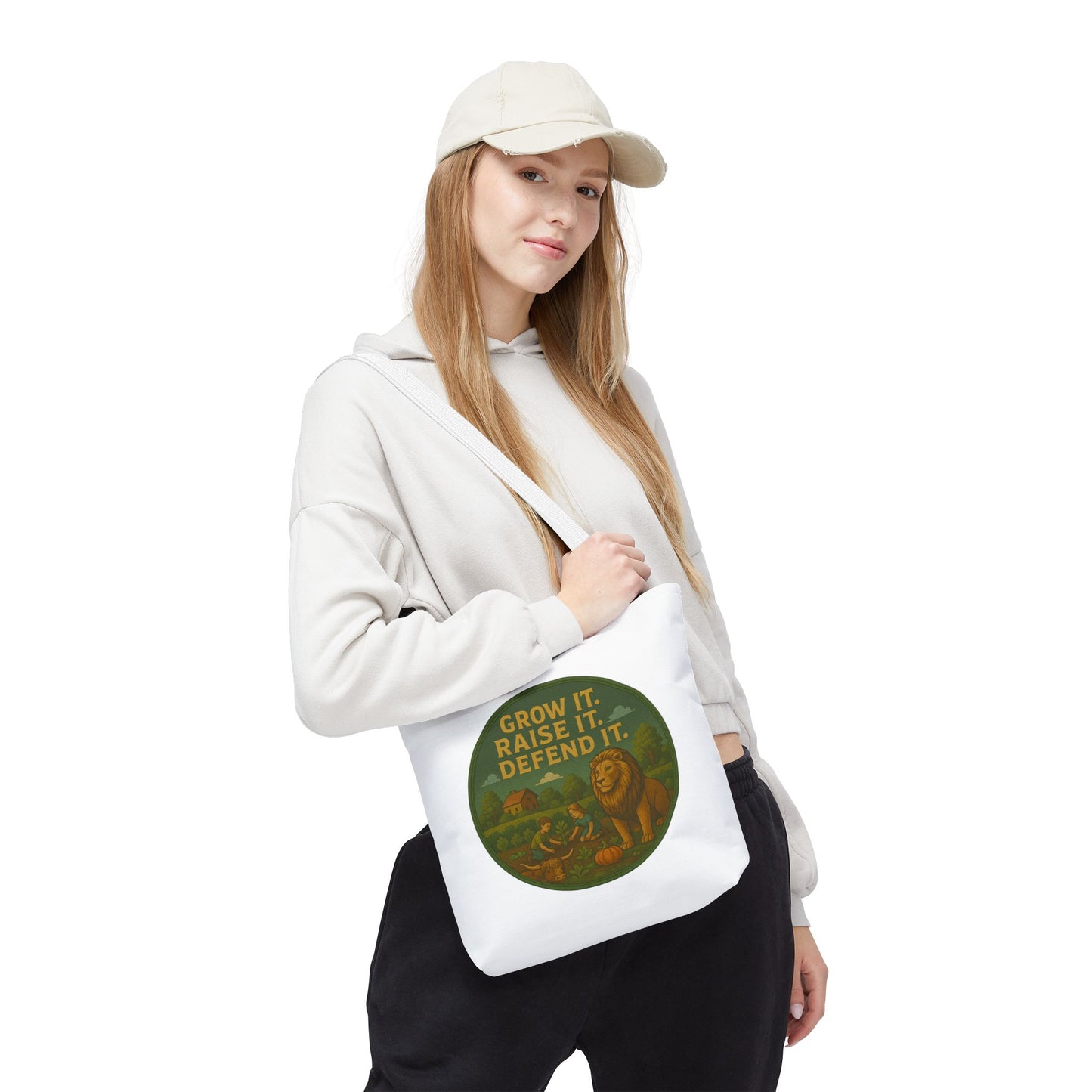 "Grow It. Raise It. Defend It"- Inspirational Tote Bag