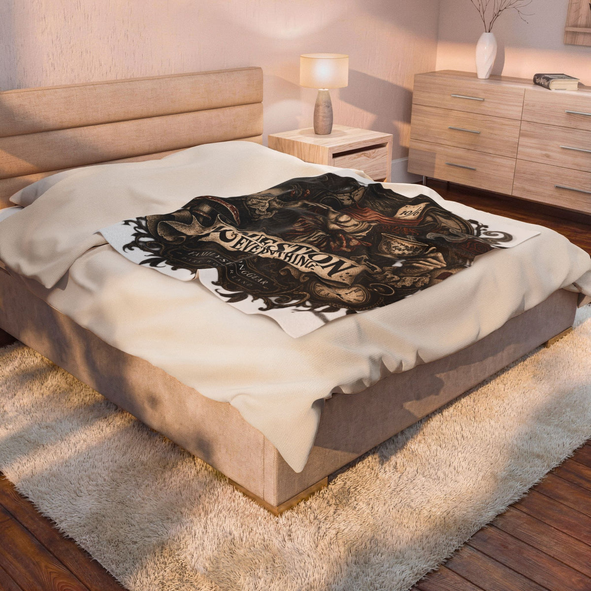 Dark Wonderland — Mad Hatter “Question Everything” Plush Blanket