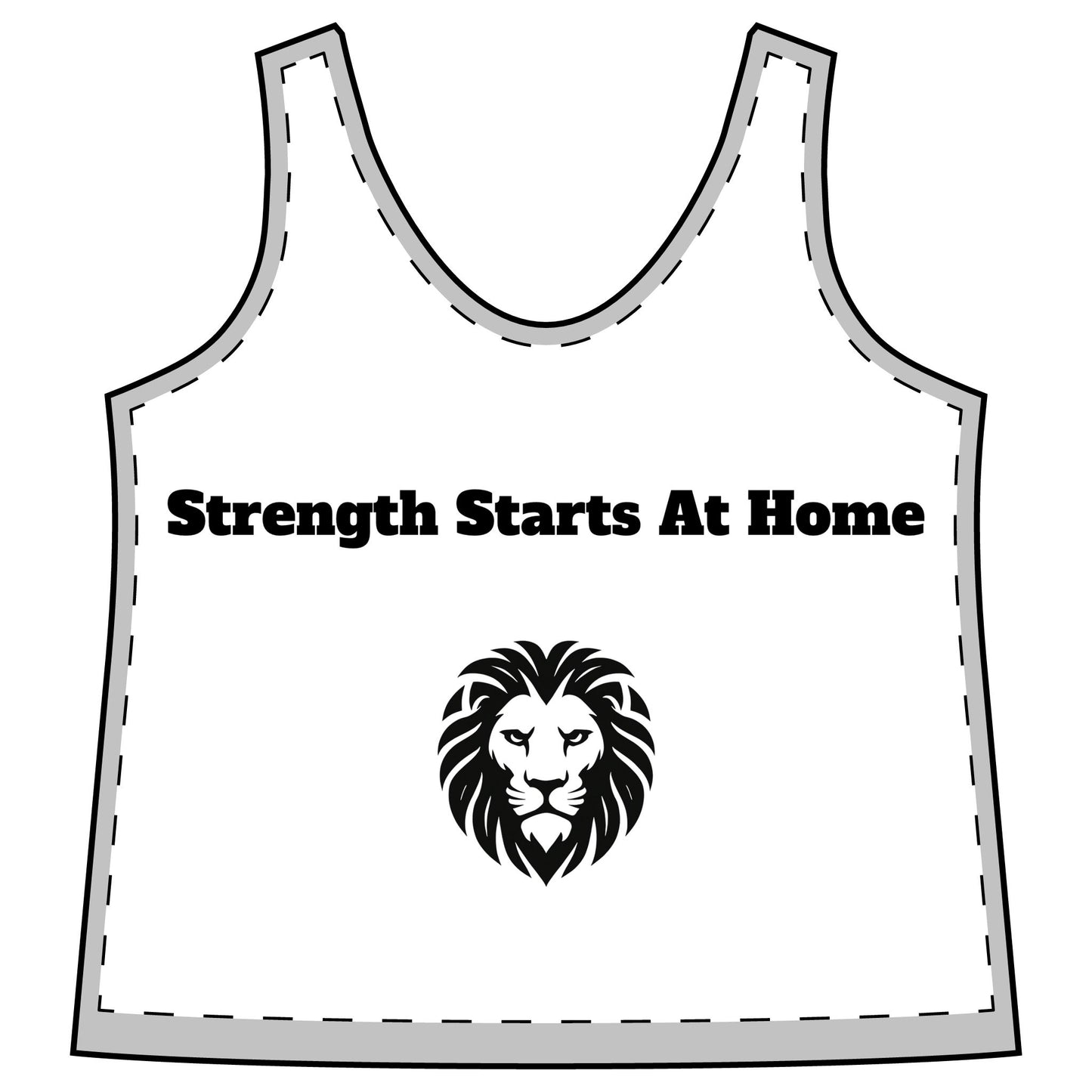Strength Starts At Home"- Empowering Racerback Tank- Multiple sizes available