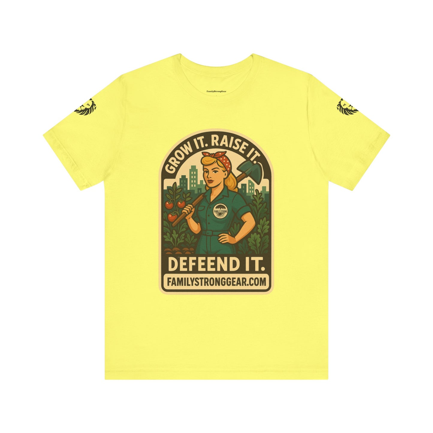Grow It, Raise It, Defend It | Vintage Pin Up T-Shirt Unisex, Eco-friendly Multiple colors/sizes
