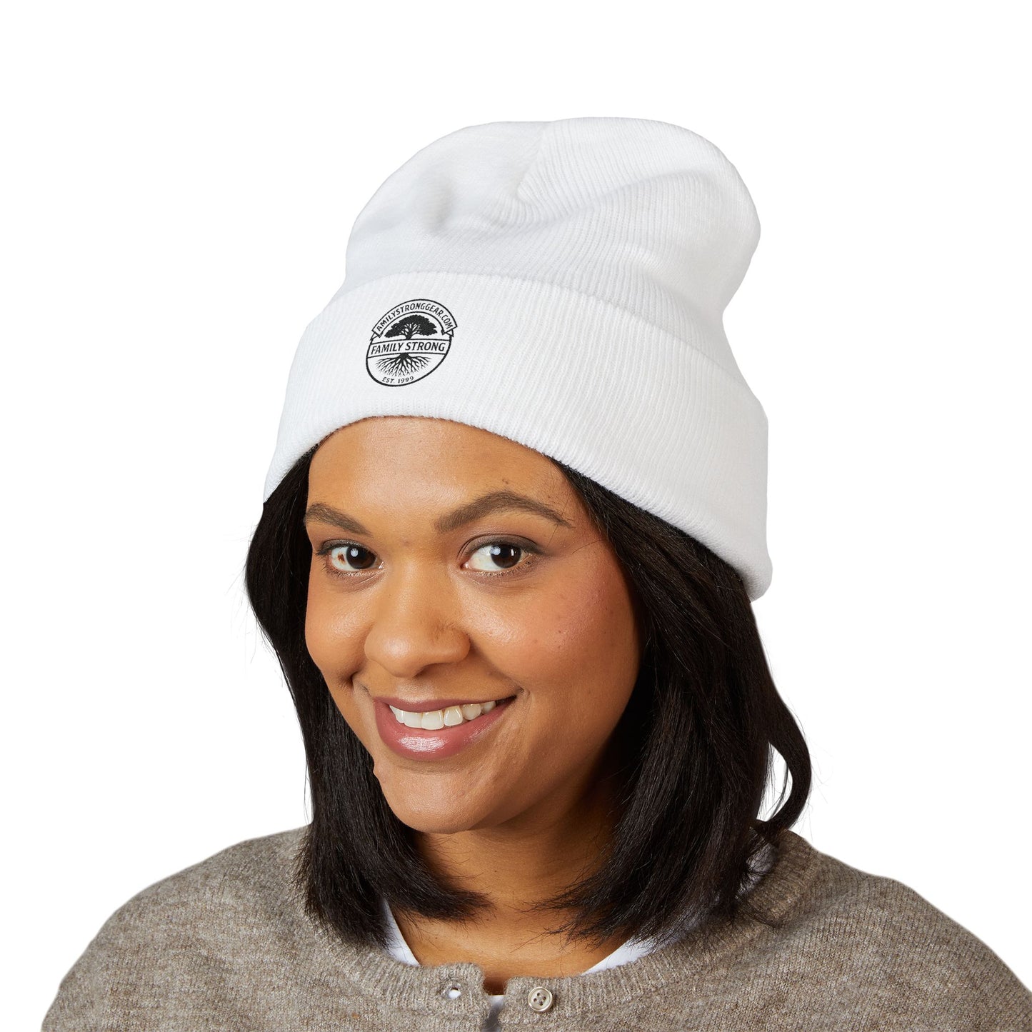 Family Strong Embroidered Classic Cuffed Beanie