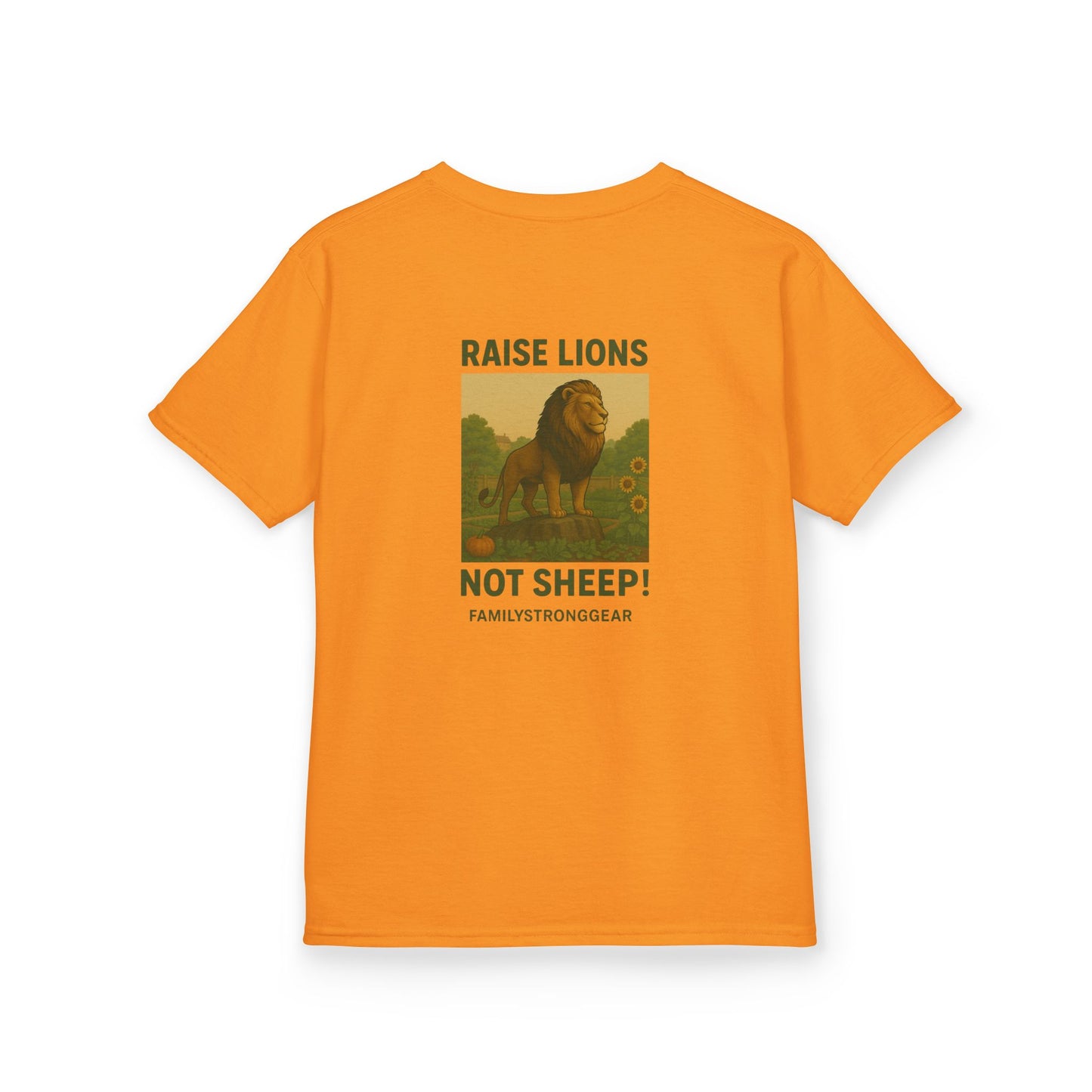 "Raise Lions Not Sheep" Kids Graphic Heavy Cotton Tee