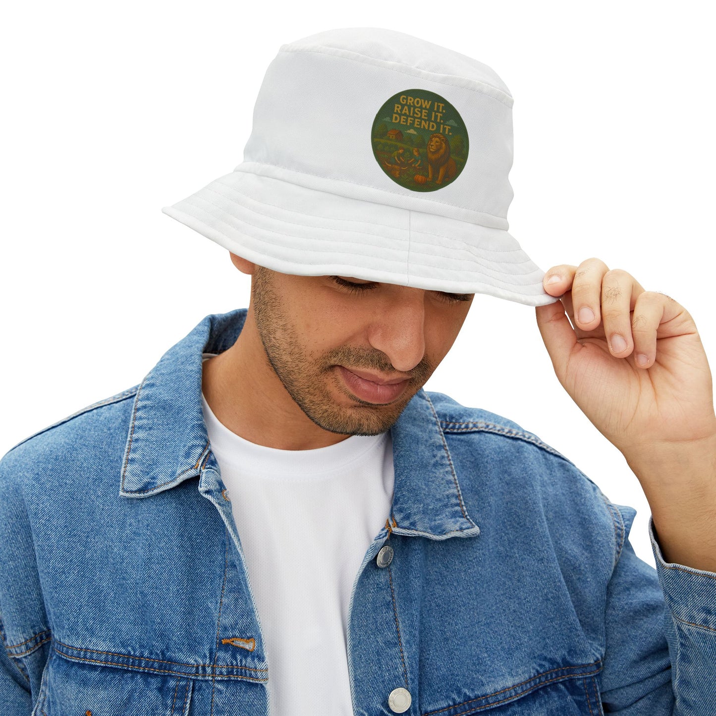 "Grow It. Raise It. Defend It." Unisex Bucket Hat -2 sizes, 2 colors