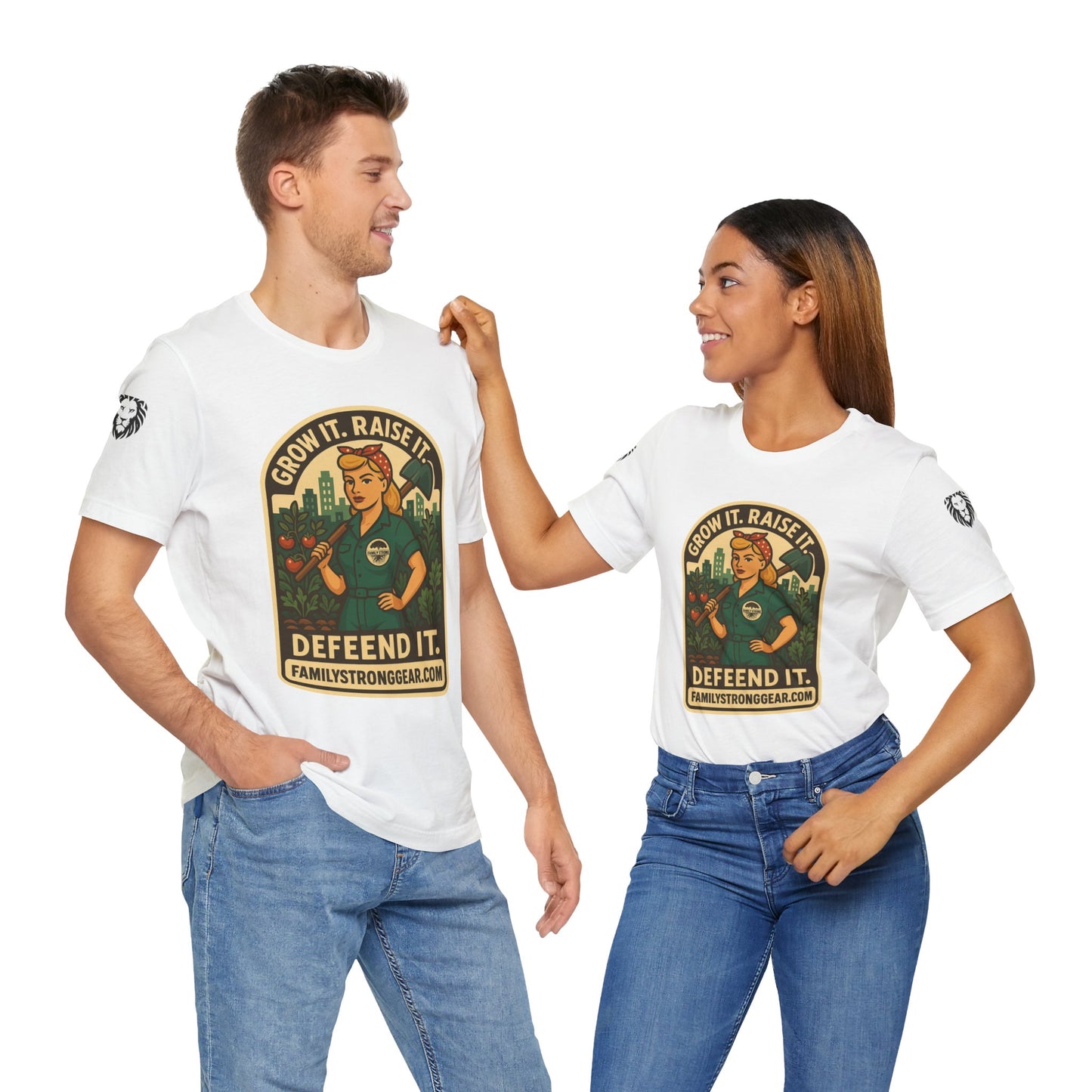 Grow It, Raise It, Defend It | Vintage Pin Up T-Shirt Unisex, Eco-friendly Multiple colors/sizes