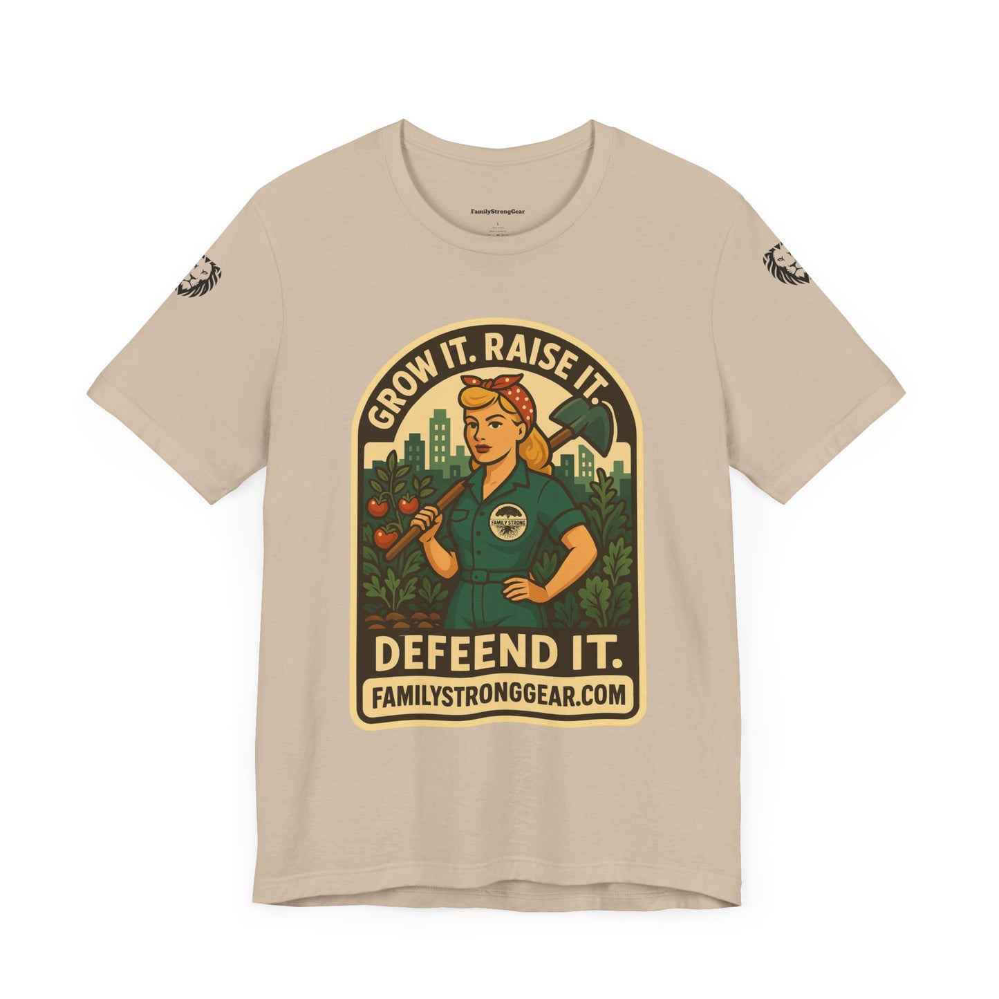 Grow It, Raise It, Defend It | Vintage Pin Up T-Shirt Unisex, Eco-friendly Multiple colors/sizes