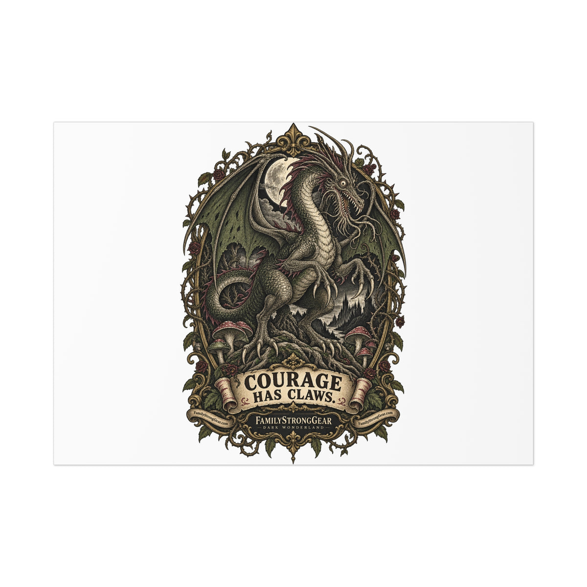 Dark Wonderland — Jabberwock “Courage Has Claws” Poster
