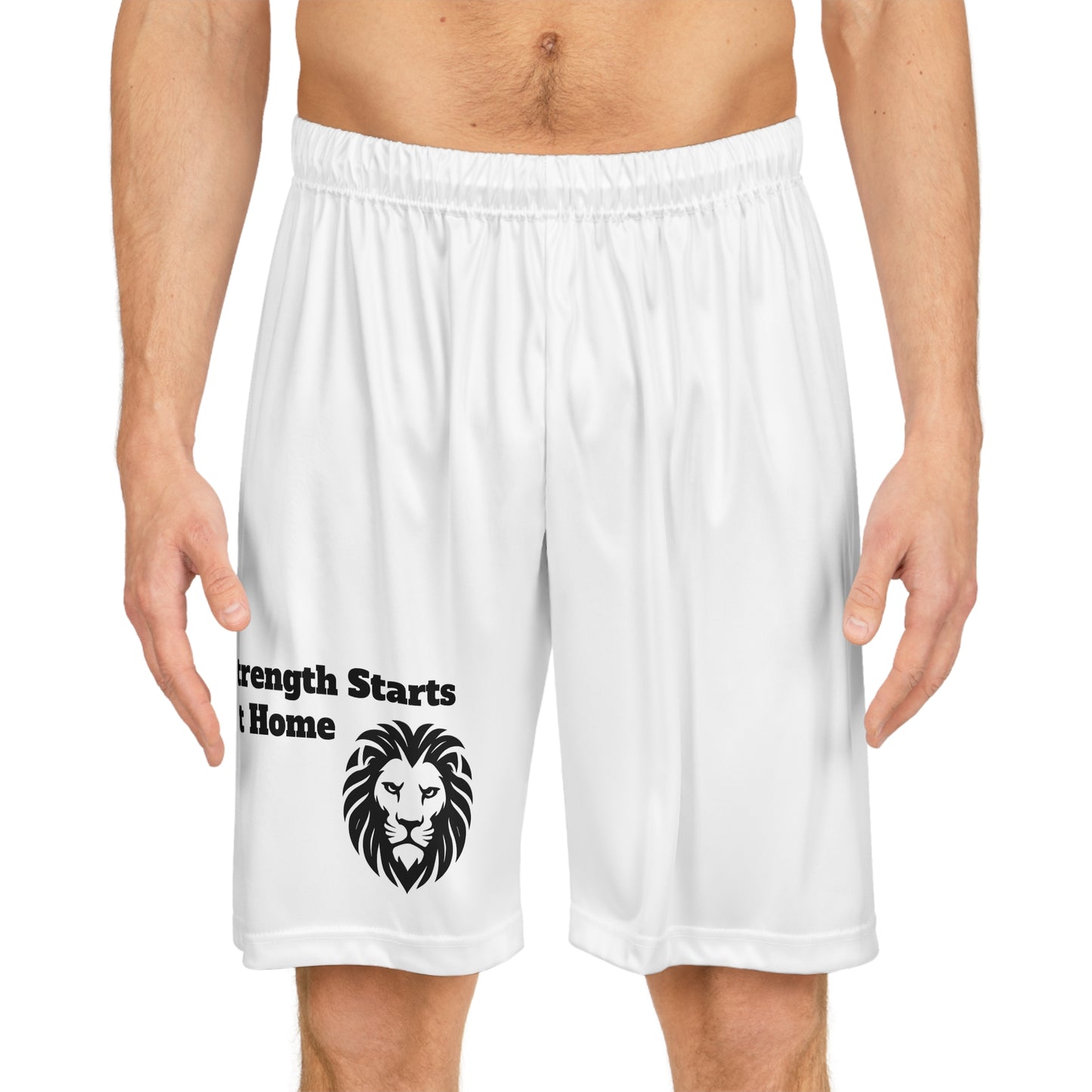 Strength Starts At Home Basketball Shorts | Comfortable Athletic Wear for Family Sports- (XS-2XL)