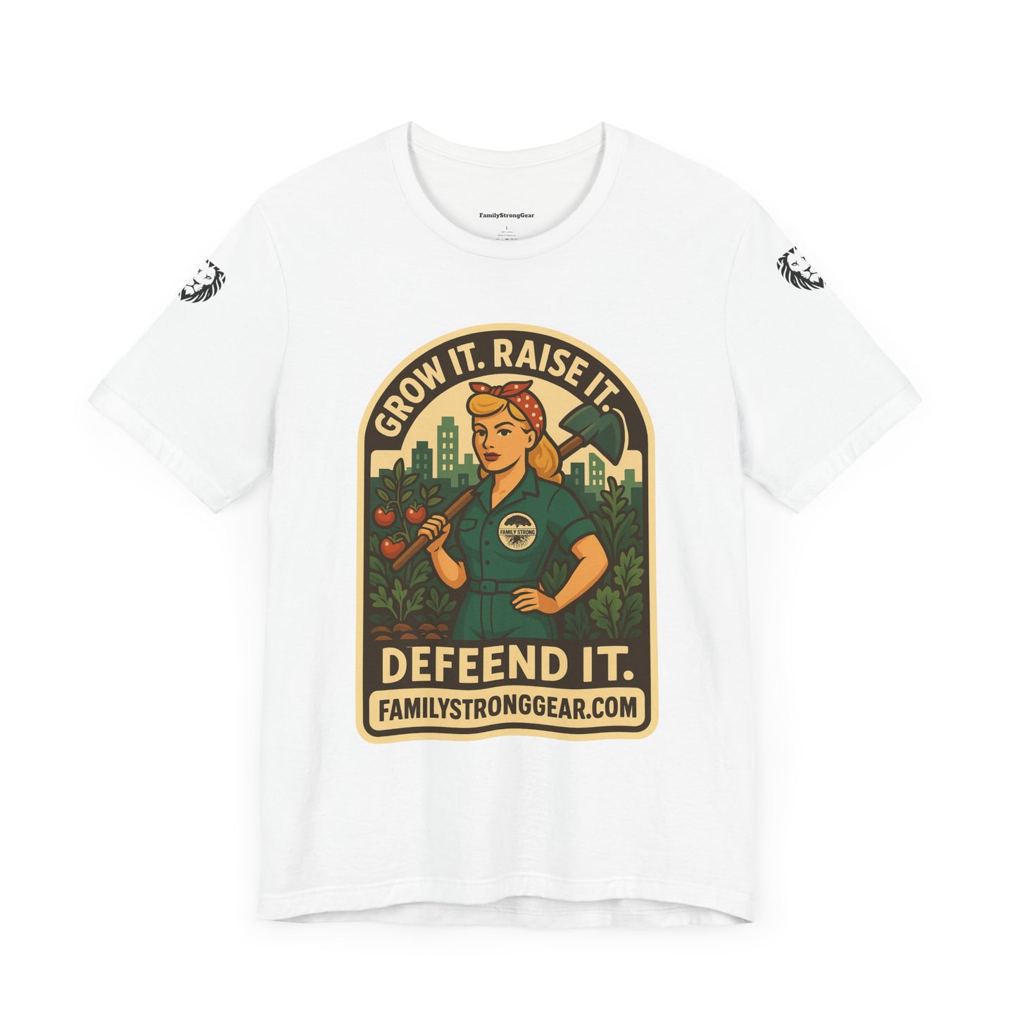 Grow It, Raise It, Defend It | Vintage Pin Up T-Shirt Unisex, Eco-friendly Multiple colors/sizes