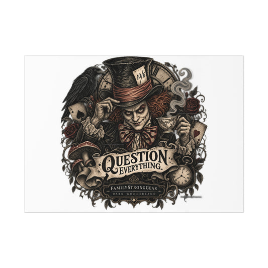 Dark Wonderland — Mad Hatter “Question Everything” Poster