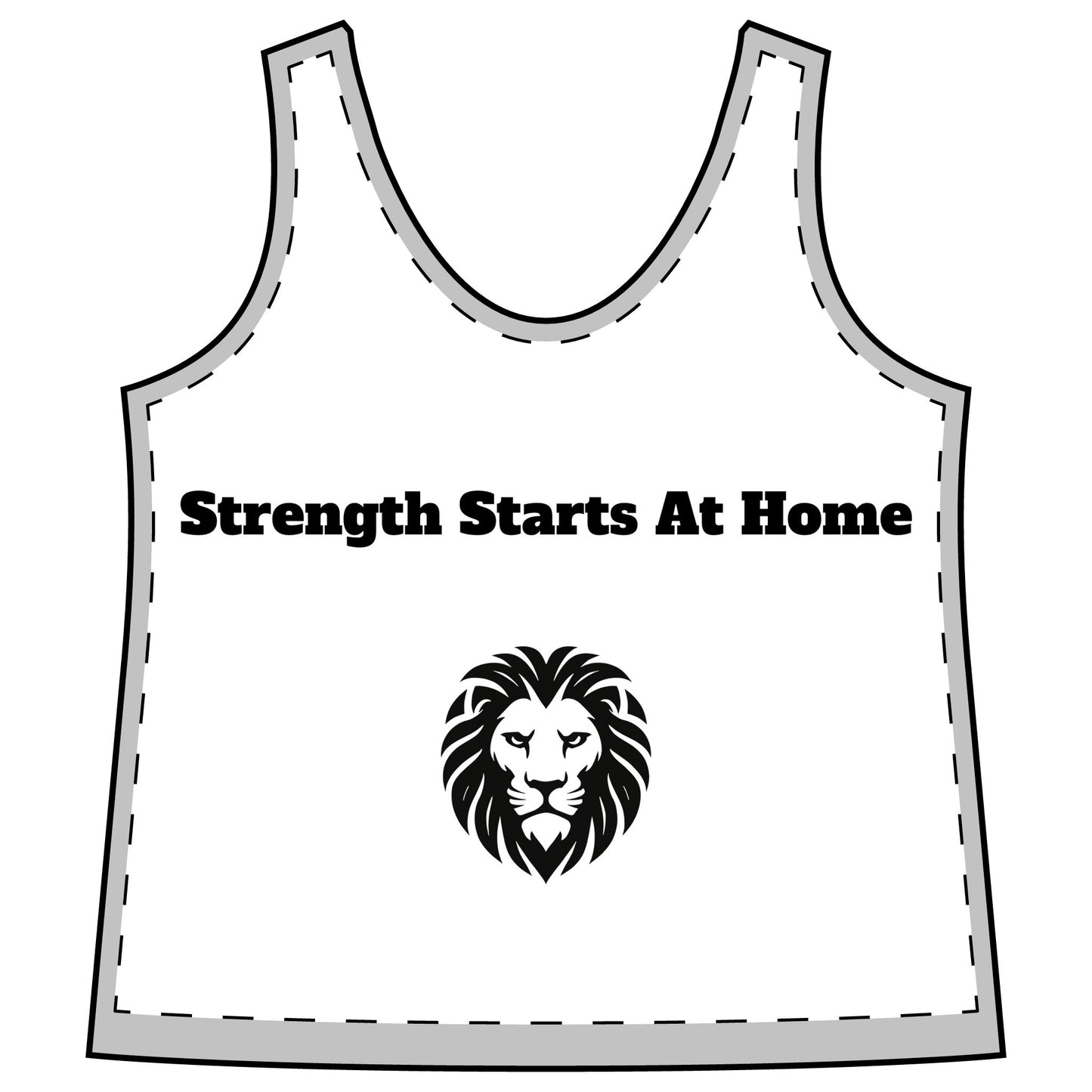Strength Starts At Home"- Empowering Racerback Tank- Multiple sizes available