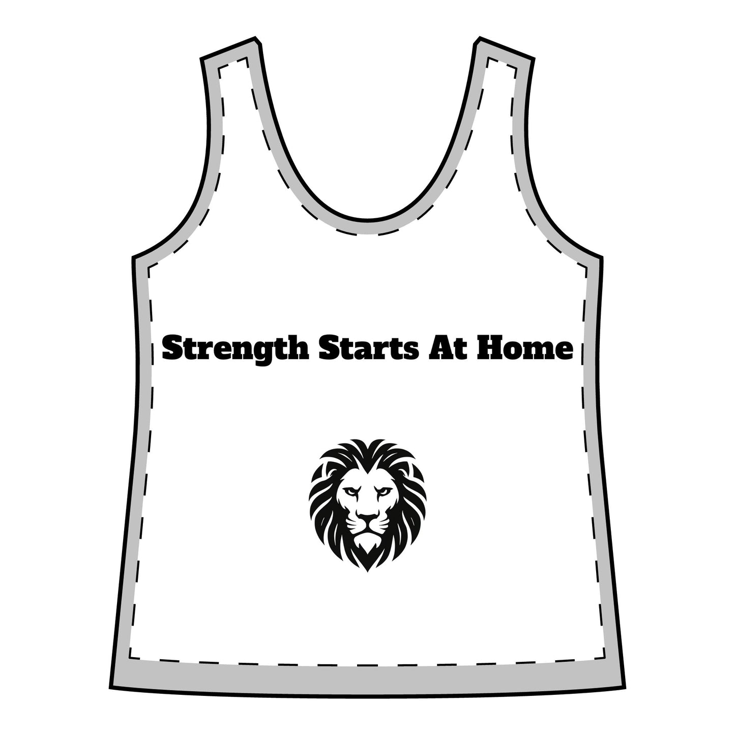 Strength Starts At Home"- Empowering Racerback Tank- Multiple sizes available