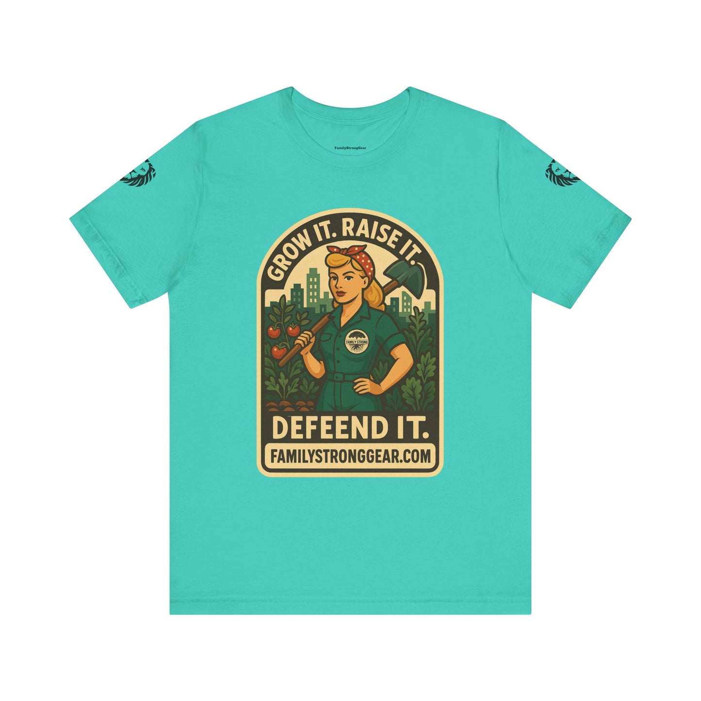 Grow It, Raise It, Defend It | Vintage Pin Up T-Shirt Unisex, Eco-friendly Multiple colors/sizes