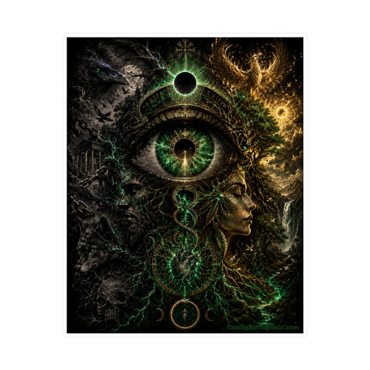 The Emerald Awakening — Visionary Kiss-Cut Sticker