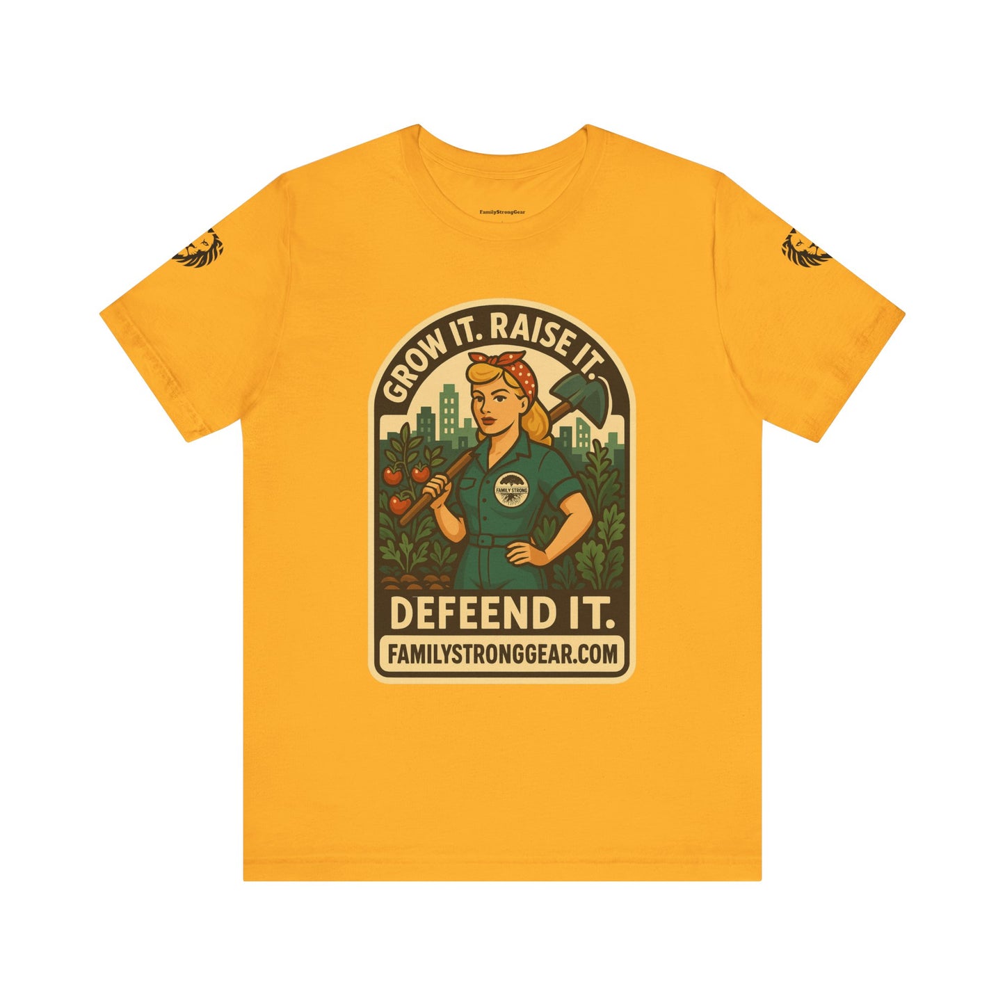 Grow It, Raise It, Defend It | Vintage Pin Up T-Shirt Unisex, Eco-friendly Multiple colors/sizes