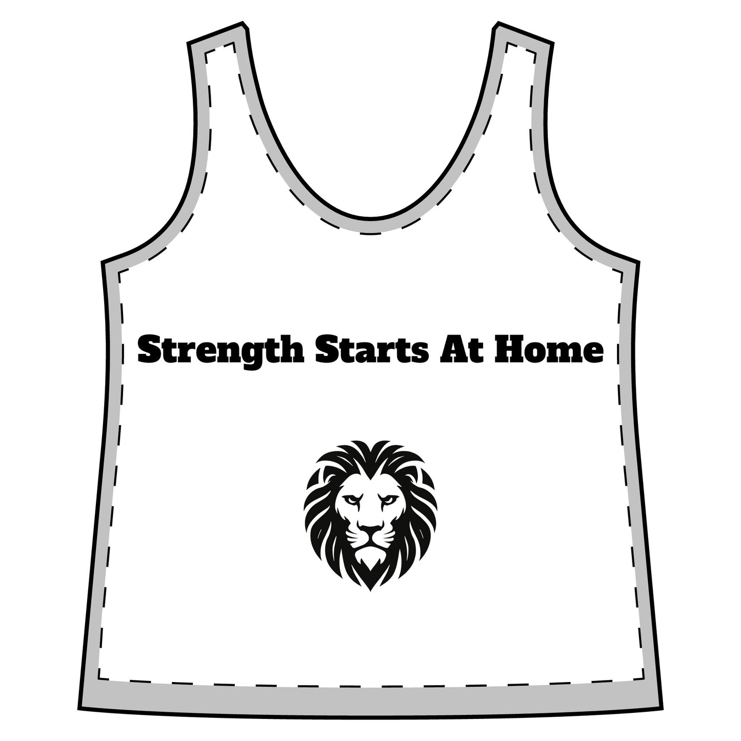 Strength Starts At Home"- Empowering Racerback Tank- Multiple sizes available