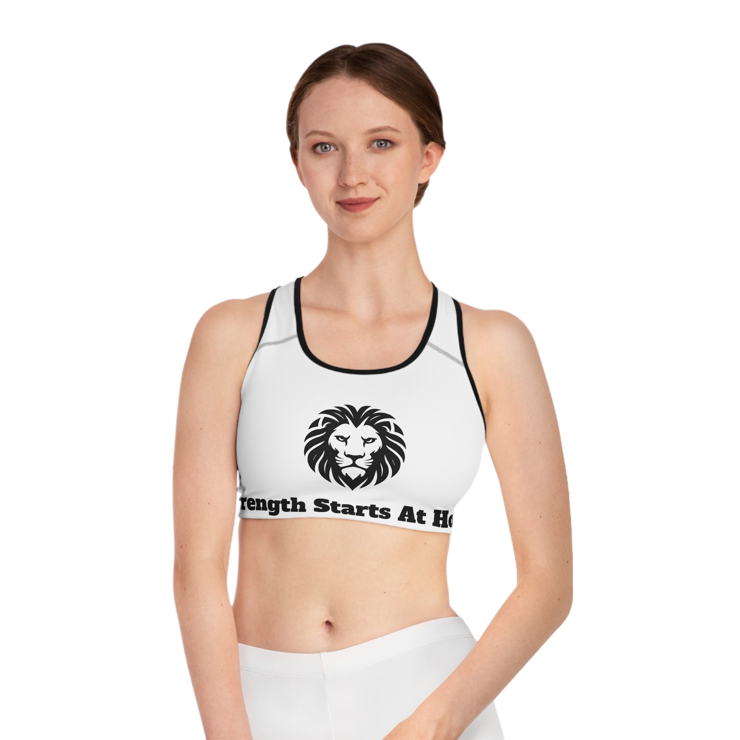 Motivational Sports Bra - Strength Starts At Home