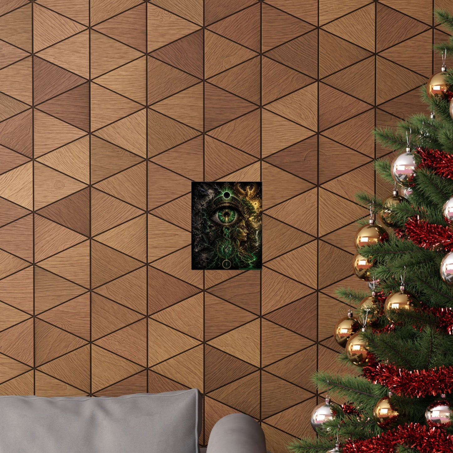 The Emerald Awakening — Mystical Eye Wall Art Poster