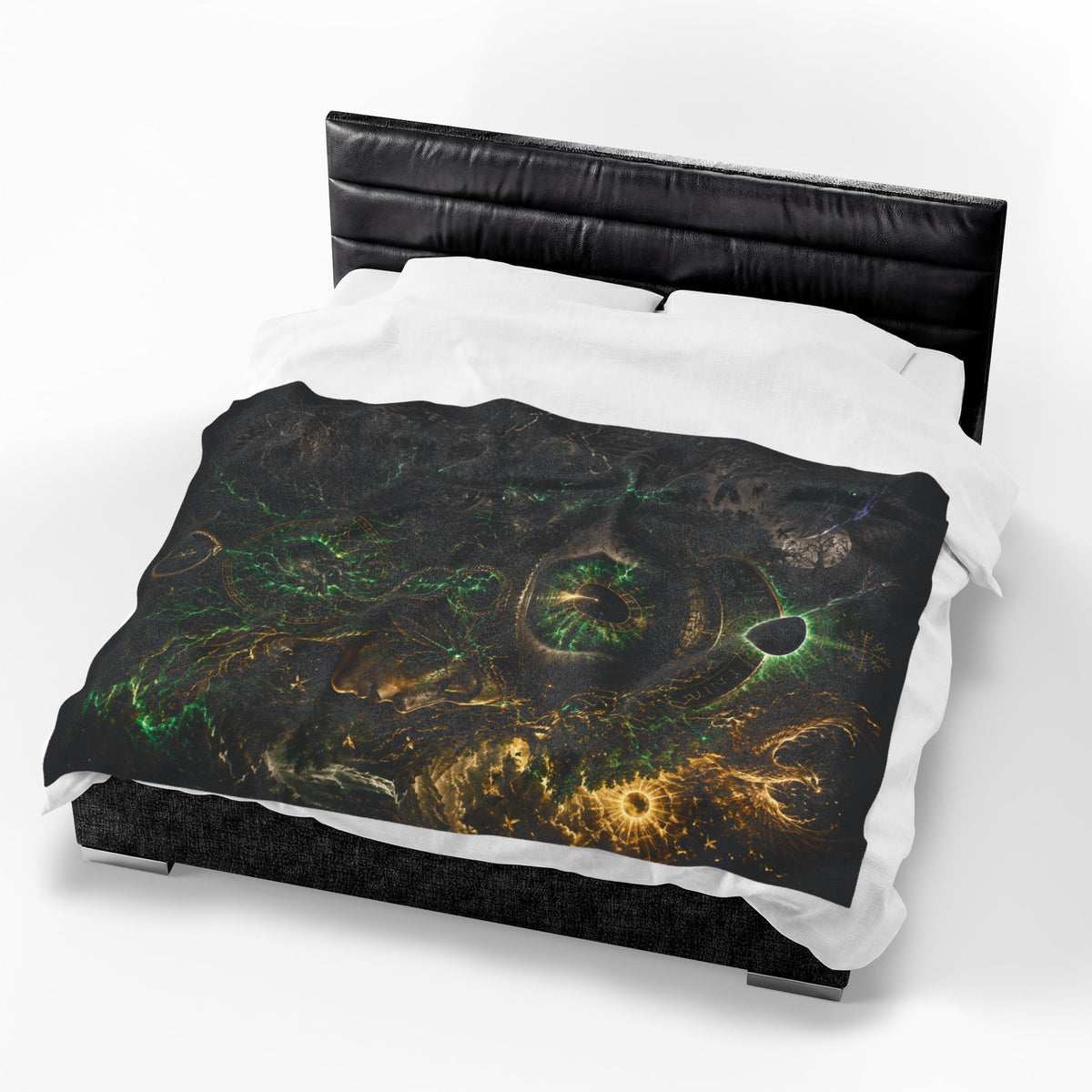 The Emerald Awakening — Premium Visionary Plush Blanket