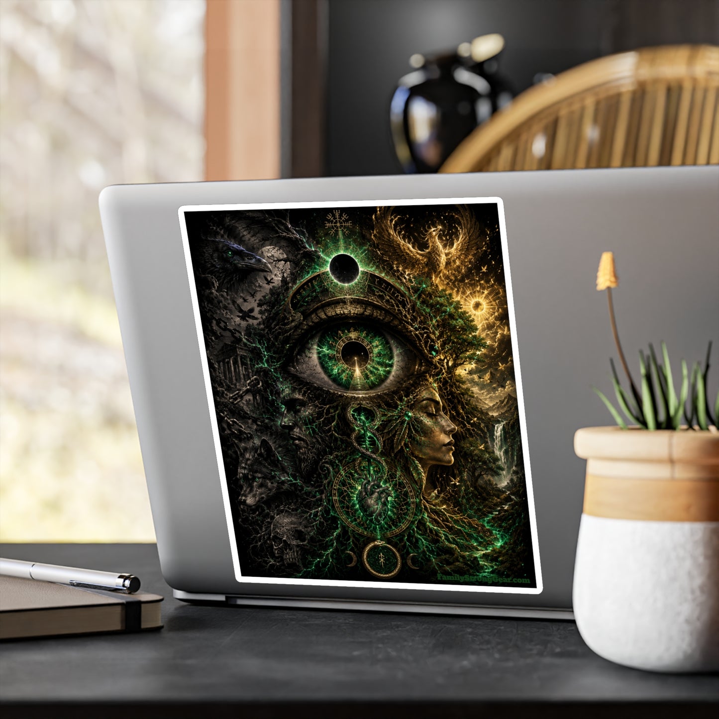 The Emerald Awakening — Visionary Kiss-Cut Sticker