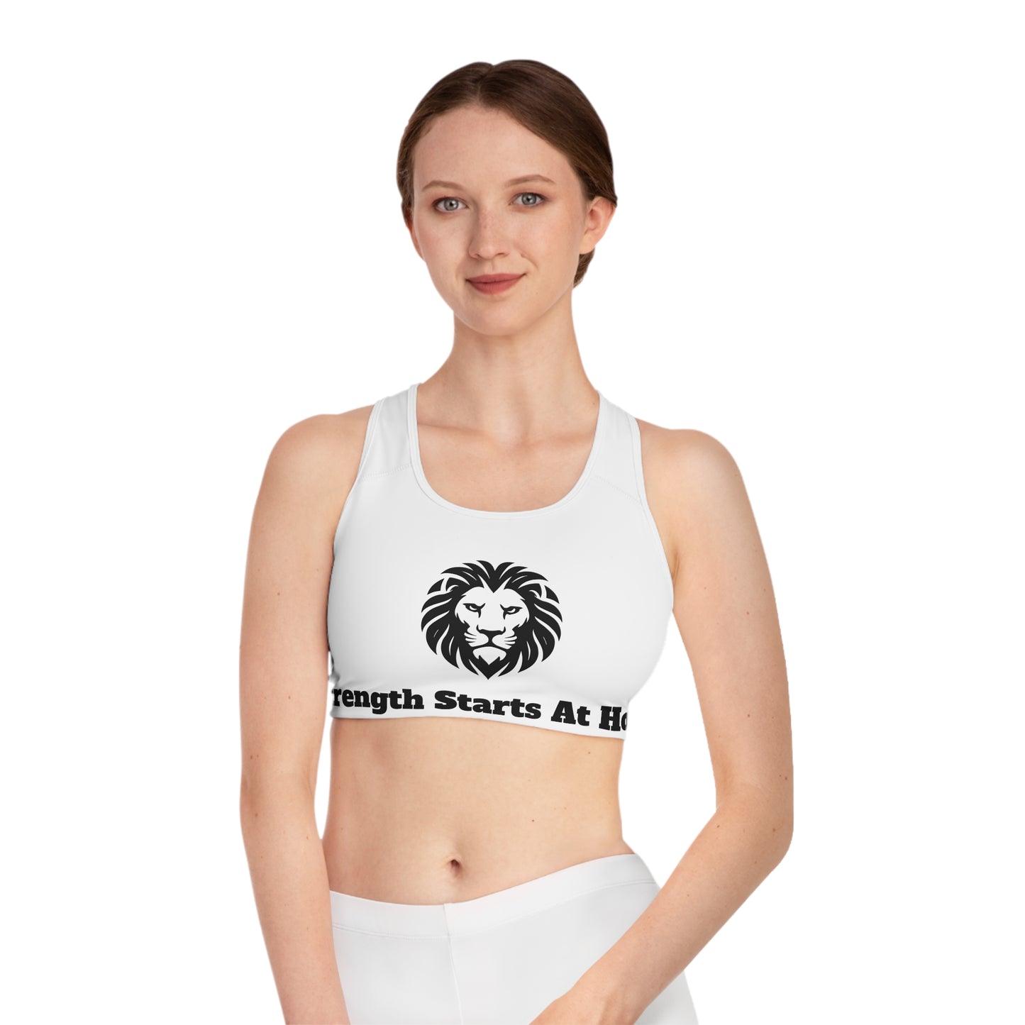 Motivational Sports Bra - Strength Starts At Home