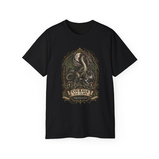 Dark Wonderland — Jabberwock “Courage Has Claws” Unisex Tee