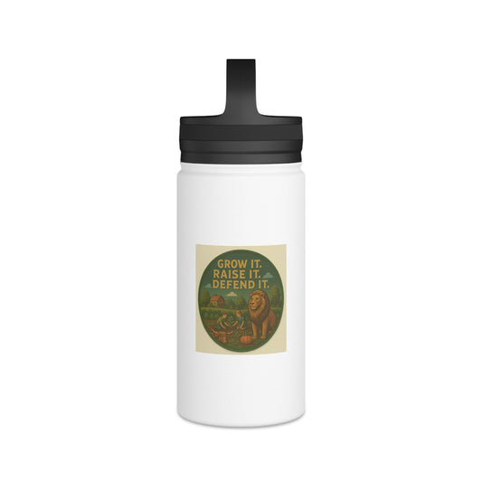 Adventure-Ready Stainless Steel Water Bottle with Handle Lid - Perfect for Outdoor Enthusiasts