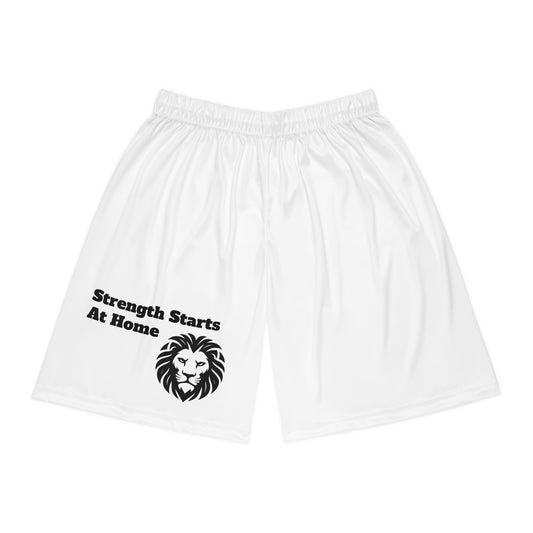 Strength Starts At Home Basketball Shorts | Comfortable Athletic Wear for Family Sports- (XS-2XL)
