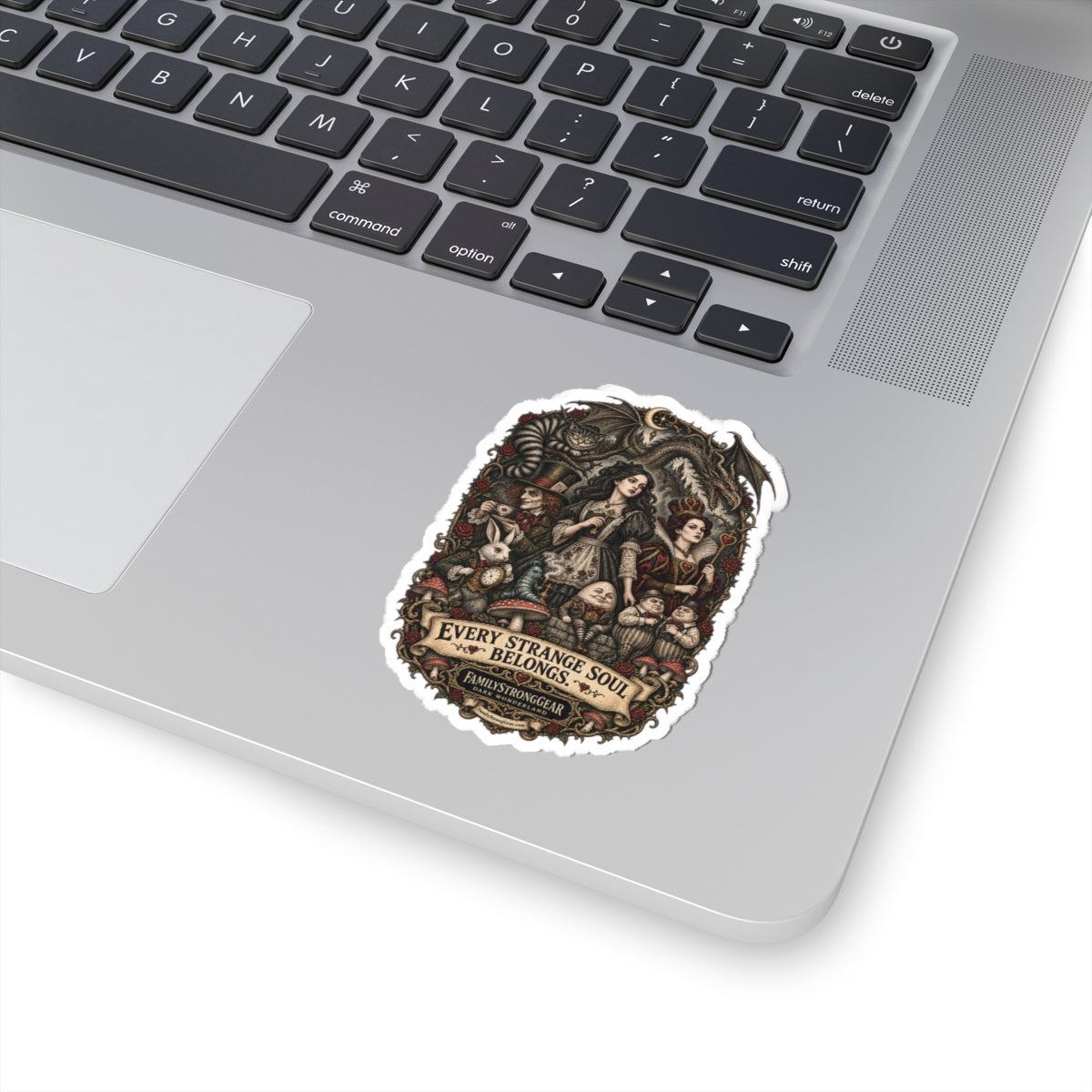 Gothic Storybook Sticker – "Every Strange Soul Belongs" Illustration