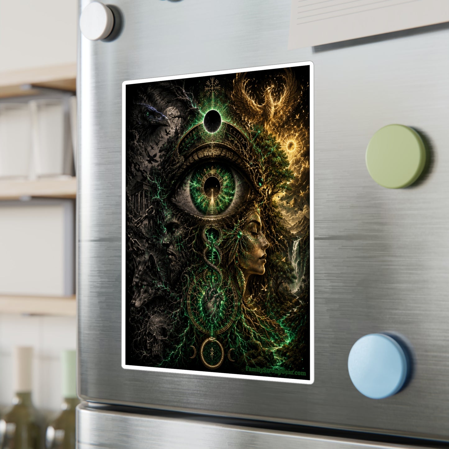 The Emerald Awakening — Visionary Kiss-Cut Sticker