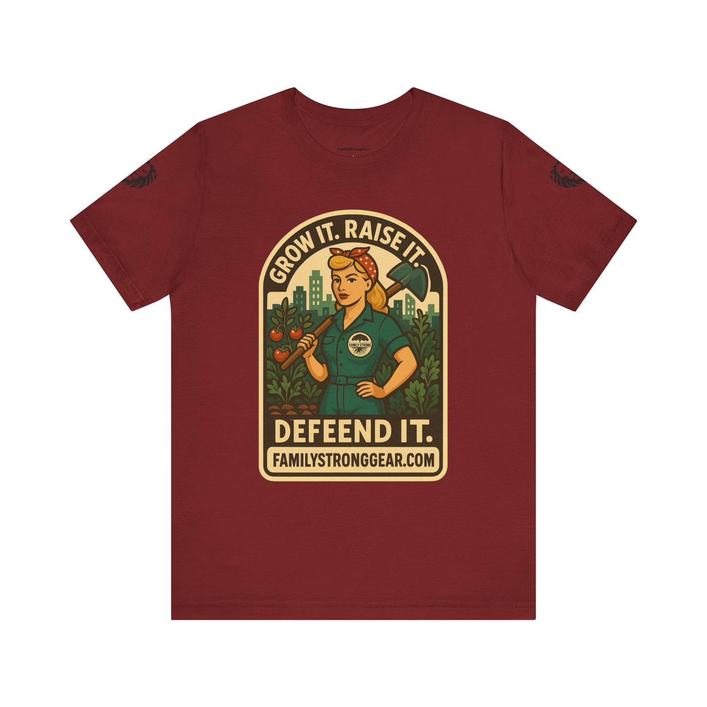 Grow It, Raise It, Defend It | Vintage Pin Up T-Shirt Unisex, Eco-friendly Multiple colors/sizes
