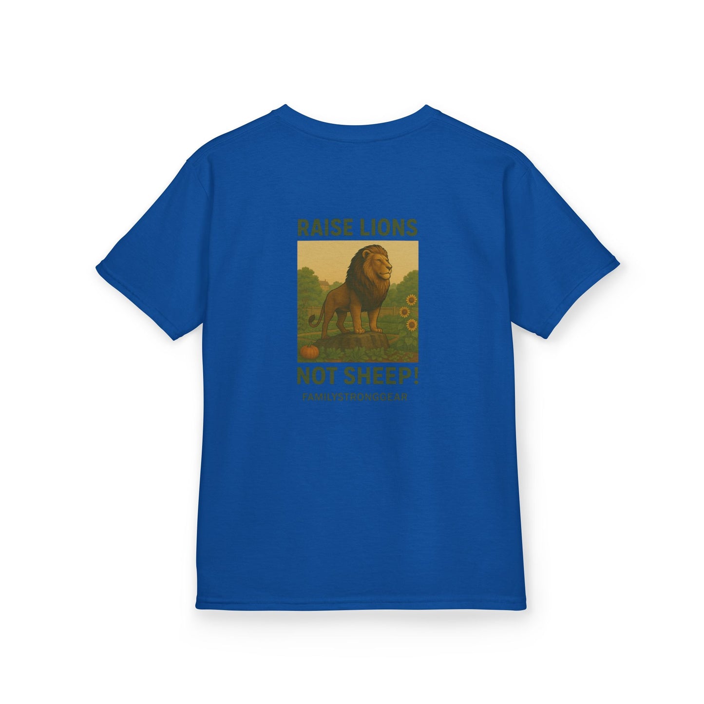 "Raise Lions Not Sheep" Kids Graphic Heavy Cotton Tee