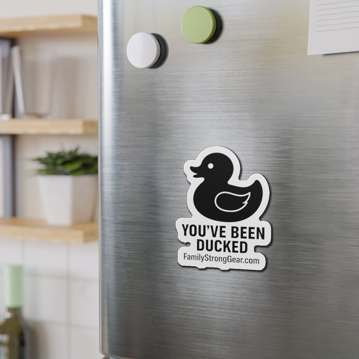 "You've Been DUCKED" for Jeep Die-Cut Magnets