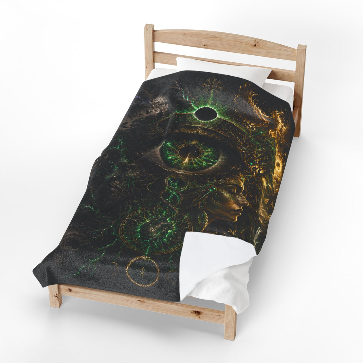 The Emerald Awakening — Premium Visionary Plush Blanket