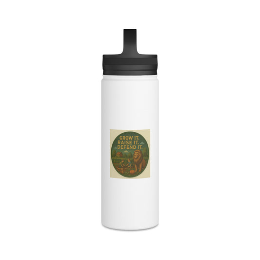 Adventure-Ready Stainless Steel Water Bottle with Handle Lid - Perfect for Outdoor Enthusiasts