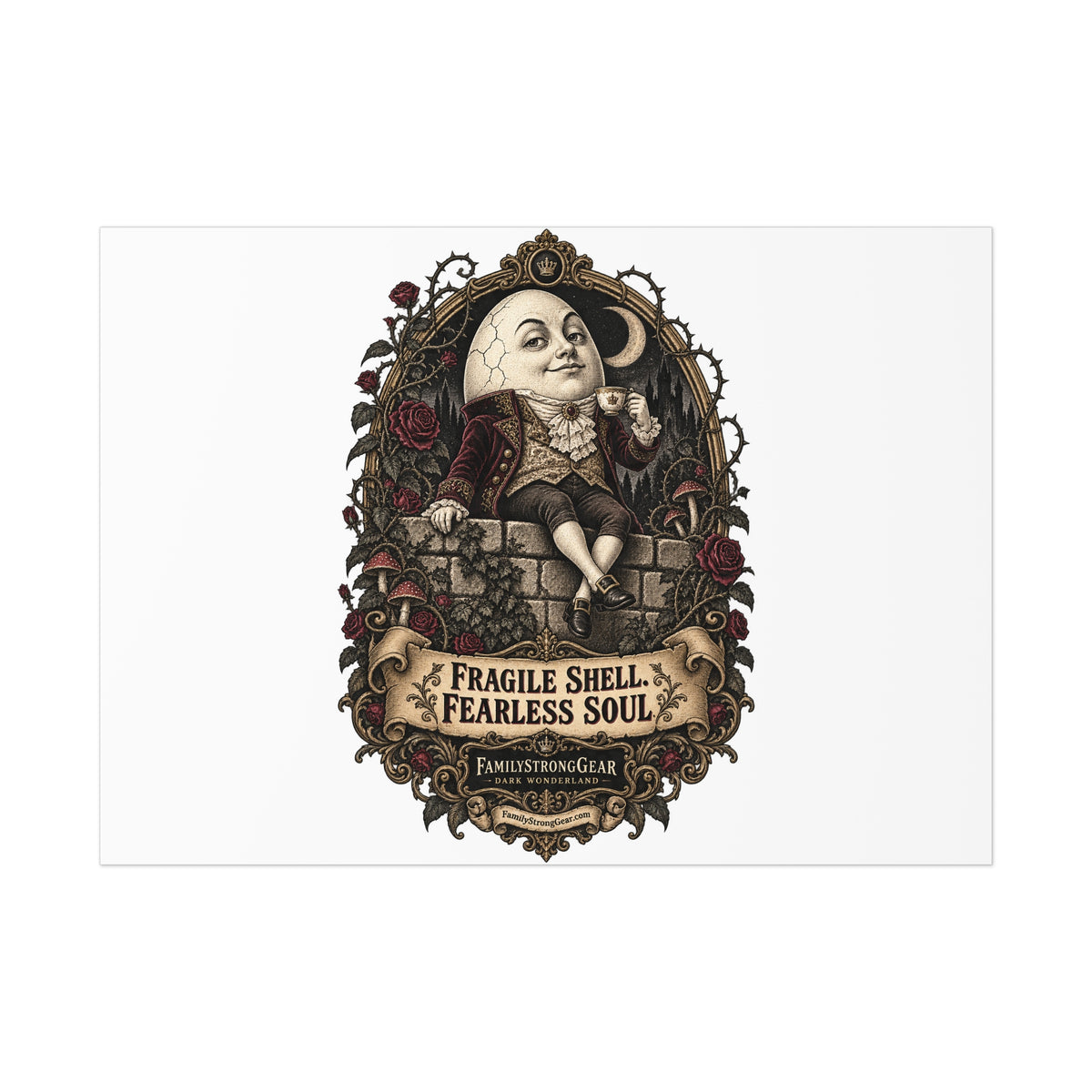 Dark Wonderland — Humpty Dumpty “Fragile Shell, Fearless Soul” Poster