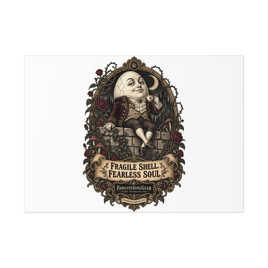 Dark Wonderland — Humpty Dumpty “Fragile Shell, Fearless Soul” Poster