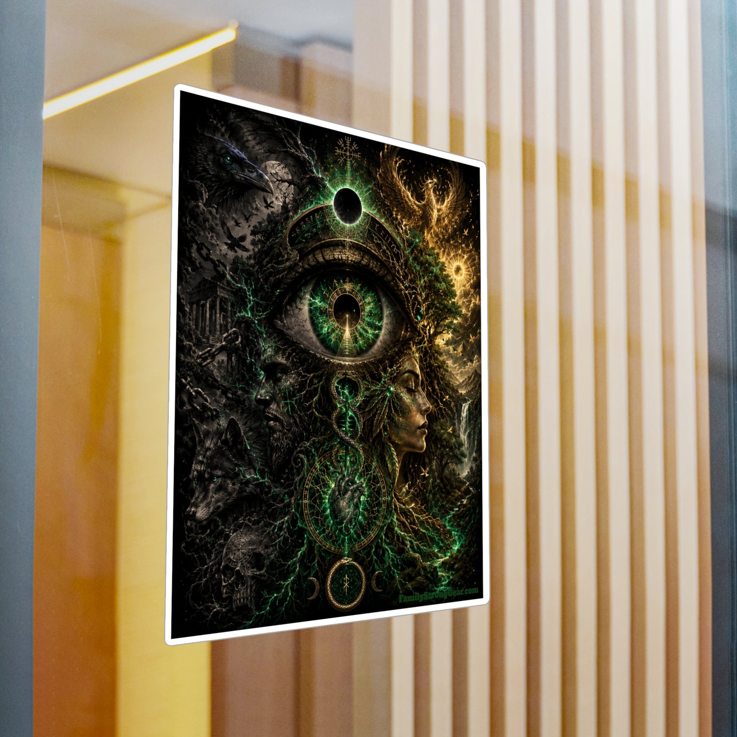The Emerald Awakening — Visionary Kiss-Cut Sticker
