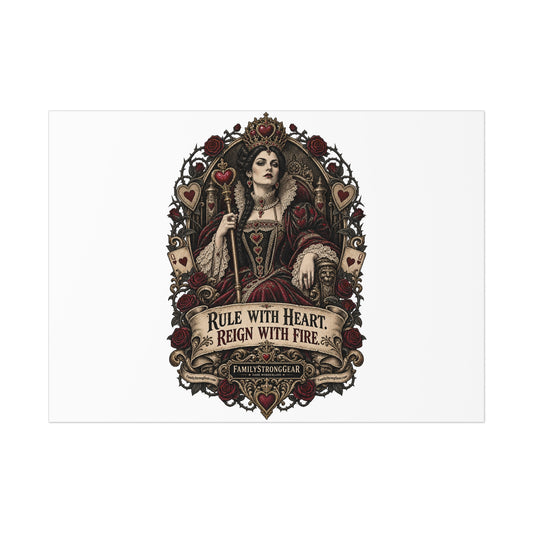 Dark Wonderland — Queen of Hearts “Rule with Heart, Reign with Fire” Poster